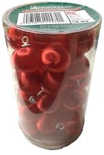 VTG Red Spun Satin 25 mm Ornaments Lot Of 50 By Trim A Home For Kmart NEW IN PKG picture