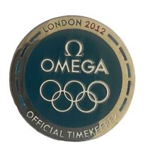 Genuine OMEGA Official Timekeeper - Olympic Rings Silver Pin Badge - LONDON 2012 picture