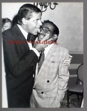 Vintage Photo 1985 Jerry Lewis licks Sammy Davis Jr Dept of Defense Award picture
