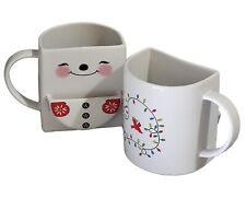 Set of 2 Temptations By Tara  Christmas Coffee Mugs Cups Cookie Pockets 16 oz picture