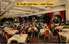 1940'S. HOTEL VICTORIA. CANDLE LIGHT ROOM. NEW YORK. POSTCARD L20 picture