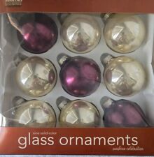 Martha Stewart Everyday Glass Ornaments Set Of 9 picture