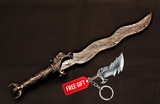 Dragon Handle Damascus Sword - Full Tang Blade Short Sword Handmade Gift for Him picture