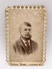BUNCETON, MO 1880s-1890s Man with Beard No ID Cabinet Card by PETERS BROS. picture
