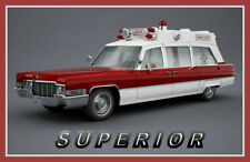1969 Cadillac Superior AMBULANCE, Refrigerator Magnet, Red/White, 40 MIL picture