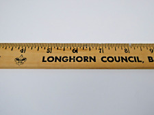 Longhorn Council Fort Worth Vintage Wooden Ruler 12