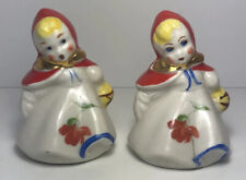 Vintage Hull Salt & Pepper Shakers Little Red Riding Hood MCM picture