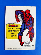 1967 Philadelphia Gum Marvel Super Heroes Stickers #42 - Spider-Man picture