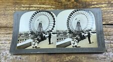 1904 KEYSTONE STEREO VIEW WORLD'S LARGEST FERRIS WHEEL AT ST LOUIS WORLD'S FAIR picture