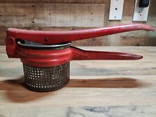 Vintage Handy Things Potato Ricer- Red Metal Handle USA - Circa 1950s picture
