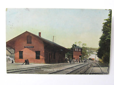 Lackawanna Railroad Depot Nickolson PA c1910 Postcard to Fishkill NY Train EXLT picture