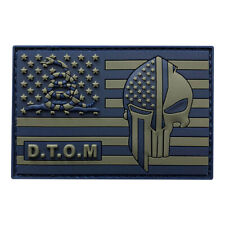 D.T.O.M USA Flag Hook Patch (3D-PVC Rubber-Z5) 3.0 X 2.0  BY MILTACUSA picture