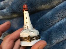 Limoges Trinket Box Hand Painted Lighthouse France Signed 3” excellent picture