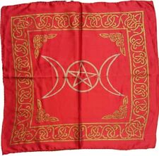 Red Triple Moon Pentagram altar cloth 20