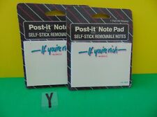 2 Packs 3M Posit-it Self Stick Removable Note Pads 100 Sheets New & Sealed P755 picture