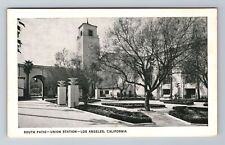 Los Angeles CA-California, Union Station South Patio, Antique Vintage Postcard picture