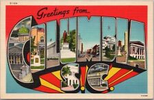 c1940s COLUMBIA S.C. South Carolina Large Letter Postcard State Capitol / Linen picture