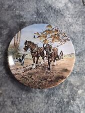Wedgwood Branbury Mint Autumn Working Horses Collectors Wall Plate  picture