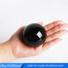 60mm Natural Black Obsidian Rock Stone Sphere Energy Quartz Crystal Ball Healing picture