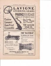 1913 Hatfield Auto Truck Print-Ad/ Lavigne Steering Gears/Lefever Brake-Shift Ad picture