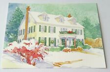 Vintage Christmas Card Post Card Old Home Decorated for Christmas Current Inc picture