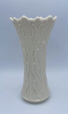 Lenox Woodland Collection Porcelain Vase Ivory Embossed Leaf Design, 6.5” Tall picture