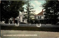 1910. RIDGEFIELD, CONN. M.E. CHURCH AND PARSONAGE.  POSTCARD. picture