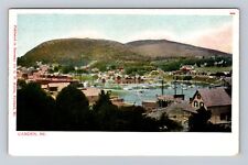 Camden ME-Maine, View Of Town Area, Antique, Vintage Souvenir Postcard picture