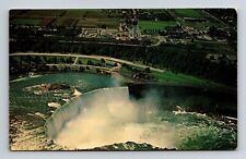 Vtg. 5.5 x 3.5 in. postcard, Horseshoe Falls Niagara Falls Ontario, CAN unposted picture