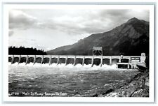 c1940's Main Spillway Bonneville Dam Oregon OR Sawyers RPPC Photo Postcard picture