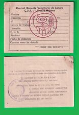 Cuba blood donor control card of the Revolutionary Defense Committees (CDR),1970 picture