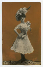 c 1905 Glamour PRETTY LADY Snappy High Fashion Beauty photo postcard picture