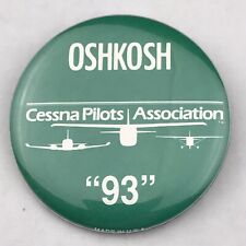 Oshkosh Cessna Pilots Association 1993 Vintage Pin Button Pinback 90s Aviation picture