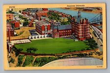 Pittsburgh Pennsylvania Duquesne University Aerial View Curt Teich Postcard 1937 picture