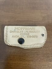 Hoffman Chrysler Dodge Plymouth Leather Dealership Keychain Avon Connecticut picture