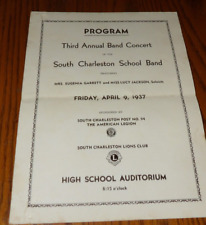 Rare April 1937 South Charleston School Band-Has a Photo picture