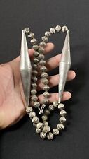 Native American Sterling Silver .925 Navajo Bench Beads With Huge Cone Necklace picture