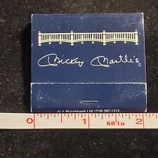 Mickey Mantle's Restaurant Sports Bar NYC New York Matches Matchbook complete picture