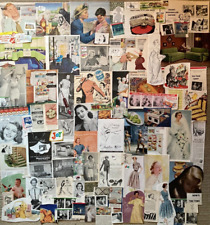 Lot~100+ Vintage Ephemera~1930s~1940s~1950s Small Ads & Cutouts 4 Collage & Art picture