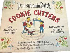 Vintage Pennsylvania Dutch Cookie Cutters Set of 6 Made From Antique Designs picture