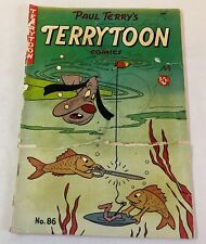 1951 TERRY TOONS #86 ~ low grade, cover torn in half ~ Paul Terry's Terrytoon picture