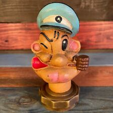 Popeye The Sailor Man Radiator Cap, Cast Iron W/ Painted Vintage Antiqued Finish picture