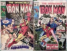 SALE: CLASSIC SHELL-HEAD Iron Man #25 & #26 1970 Sub-Mariner Collector Wow picture