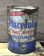 1950’s Super Duty PURE Purelube Motor Oil Can 1 qt. - Gas & Oil picture