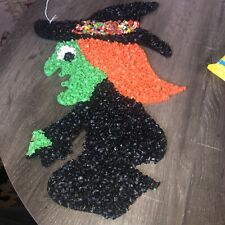 Vintage Melted Plastic Popcorn Halloween Witch picture
