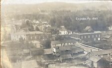 RPPC Genesee PA Birds Eye City View 1907 Real Photo Postcard Vintage picture