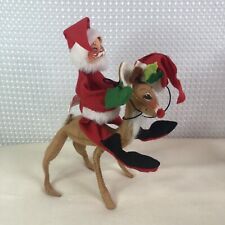 Annalee Santa On Reindeer Plush picture