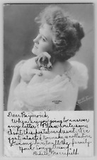 1906 Lovely Dog Vintage UDB RPPC Postcard Pretty Lady Puppy Studio Portrait picture