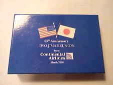 2010 CONTINENTAL AIRLINES - IWO JIMA RENUNION BOX & SAND GREAT FOR COLLECTION picture