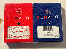 Lot of 2-GEMACO MOHEGAN SUN Official CASINO PRO PLAYING CARDS-Drilled.  red/blue picture